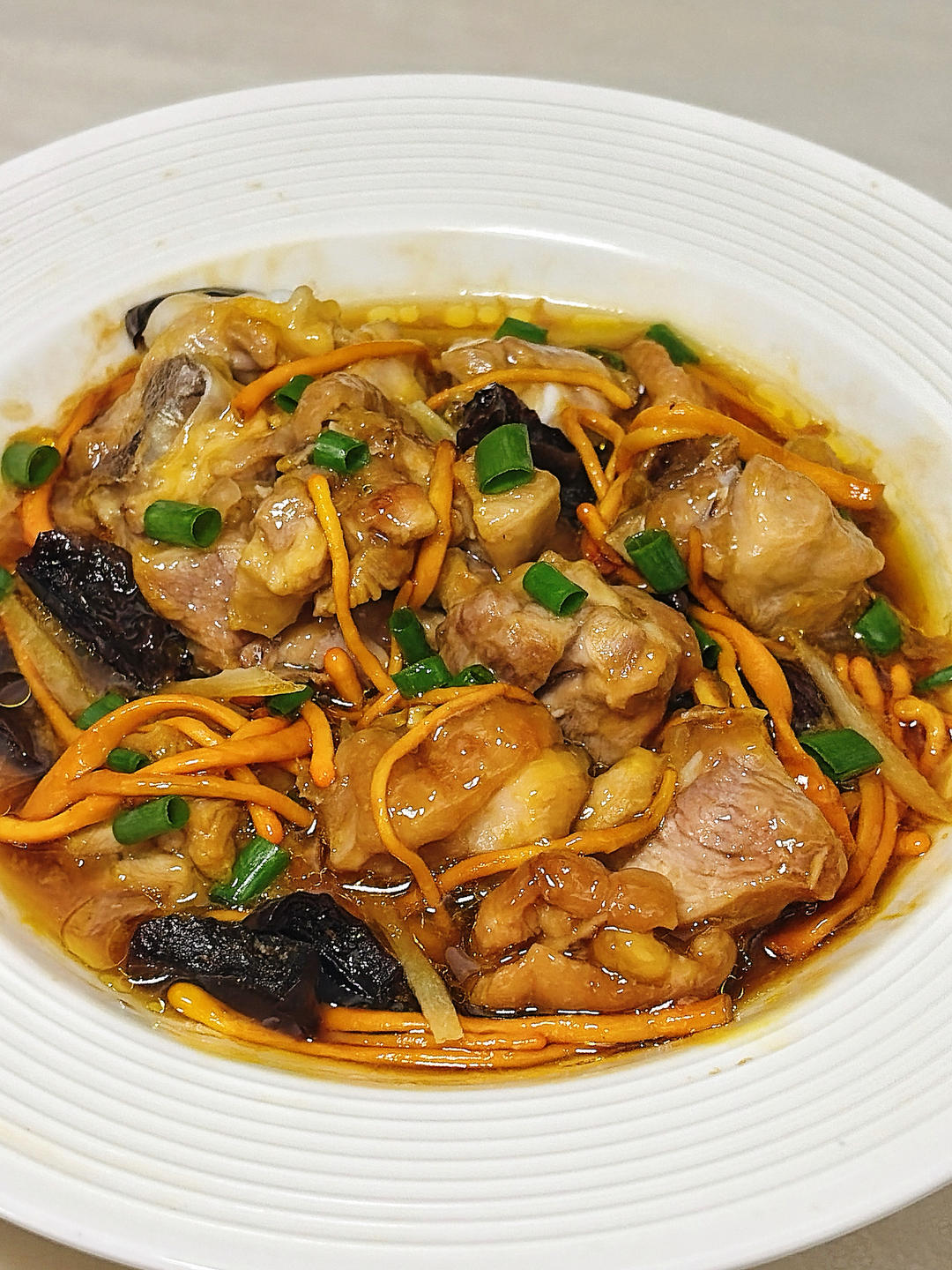 虫草花蒸鸡腿肉（蒸菜系列）