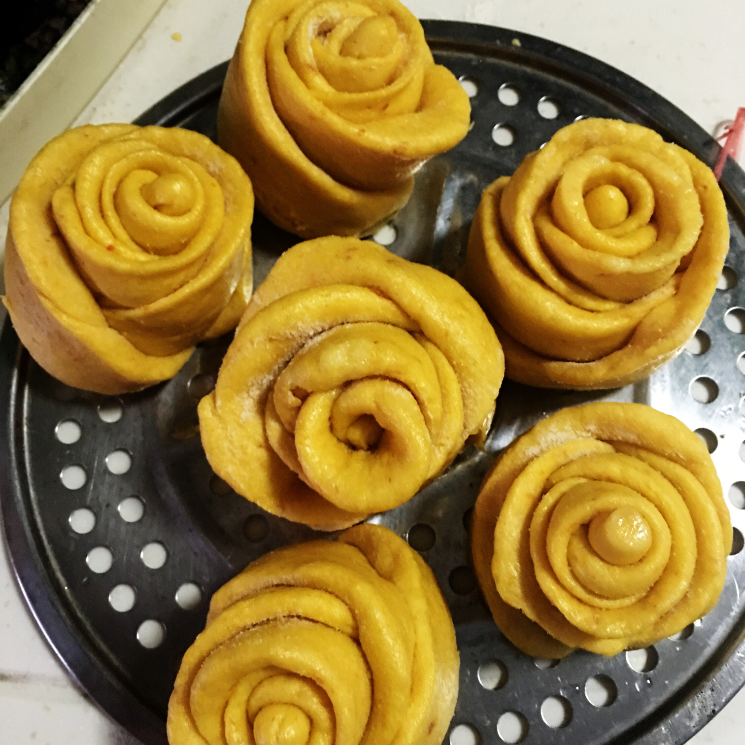南瓜玫瑰花馒头