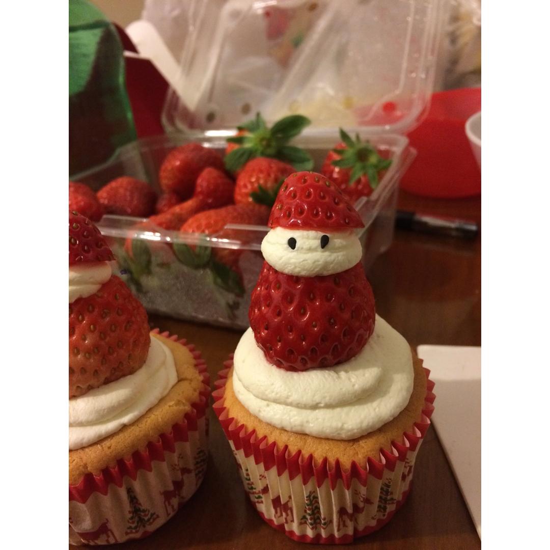 圣诞老人杯子蛋糕【曼达小馆】2016年圣诞Party专场