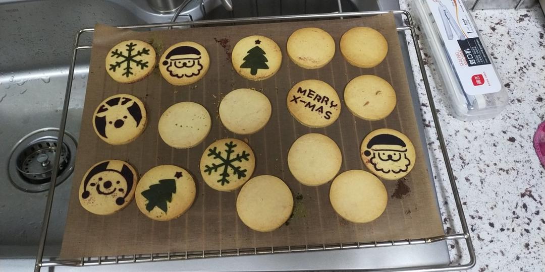 圣诞节喷花饼干