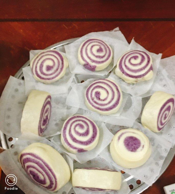 颜值担当：紫薯双色馒头