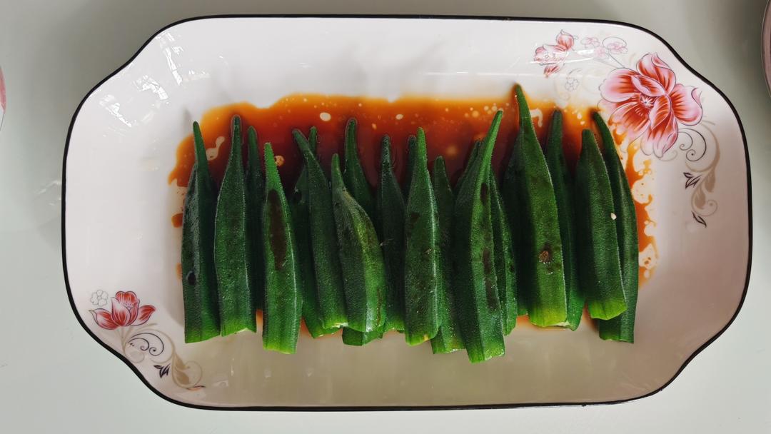 香油酱油白灼秋葵