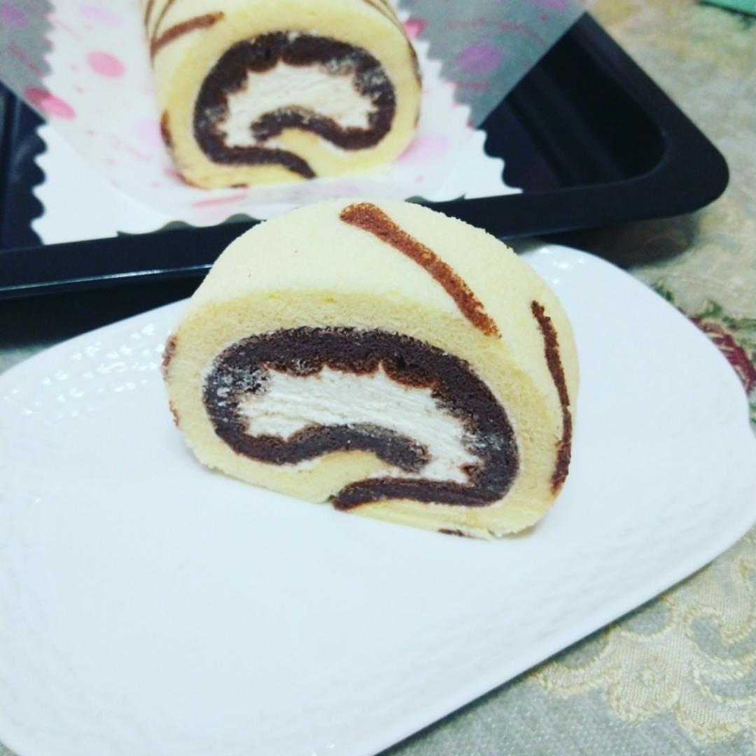 斑马纹黑白双色小四卷