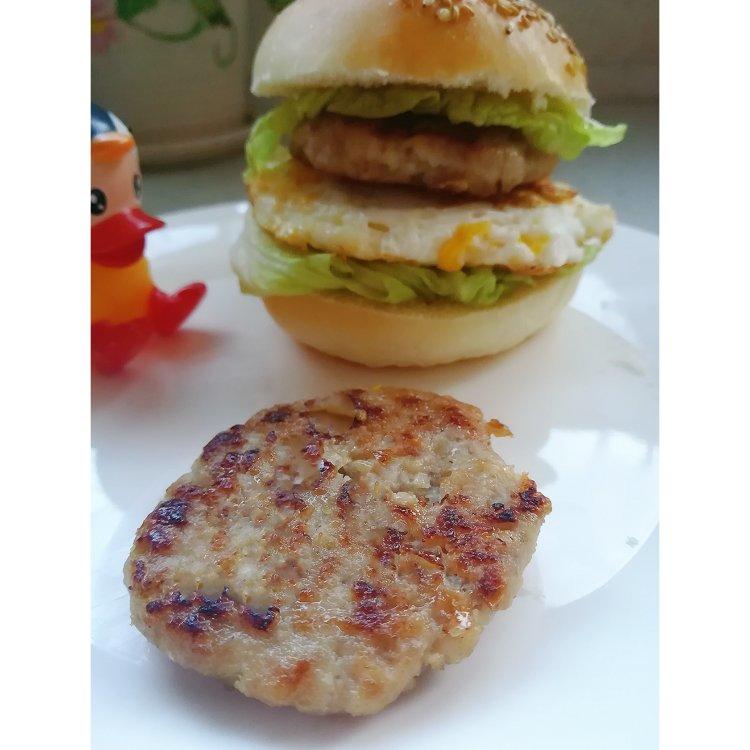简单汉堡包猪肉饼