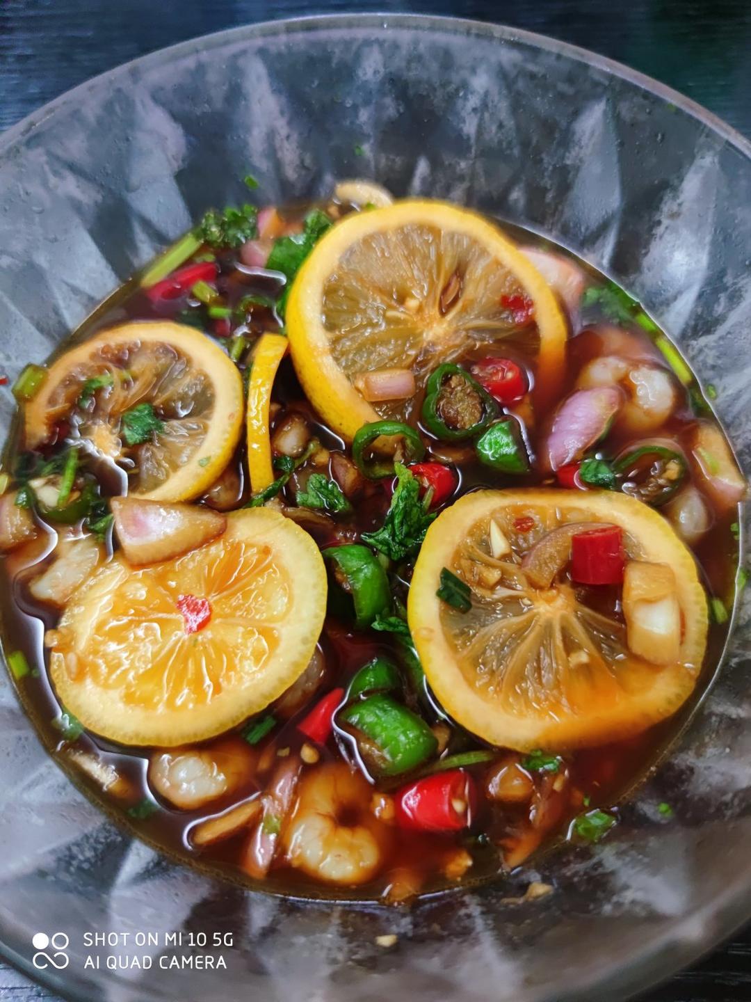 酸酸辣辣柠檬虾