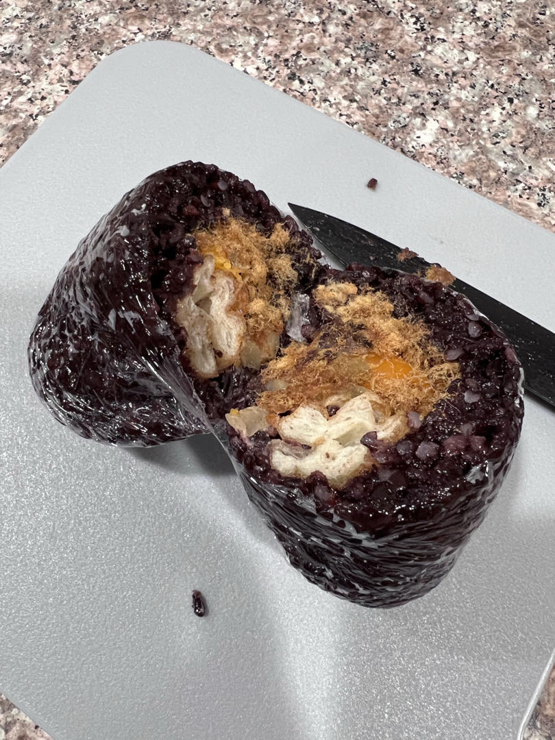 上学快手早餐之紫米饭团