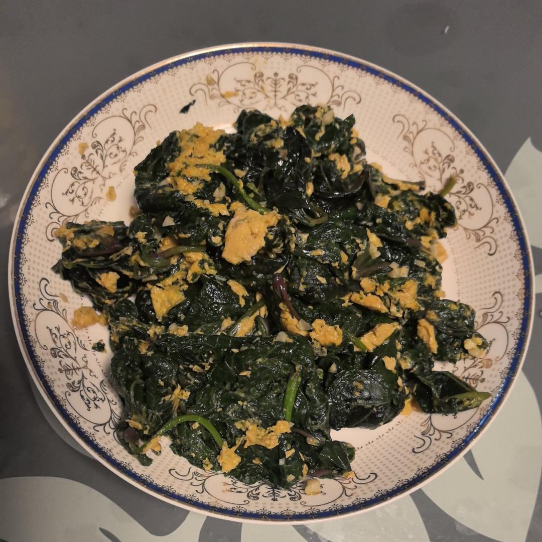 红薯叶炒鸡蛋