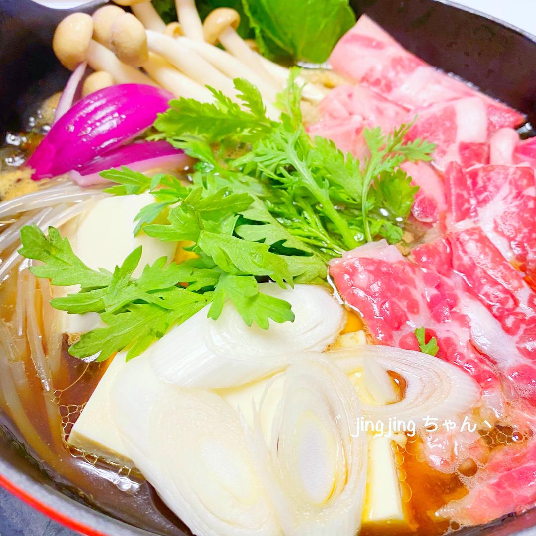 日式和牛寿喜锅▎铸铁锅的做法