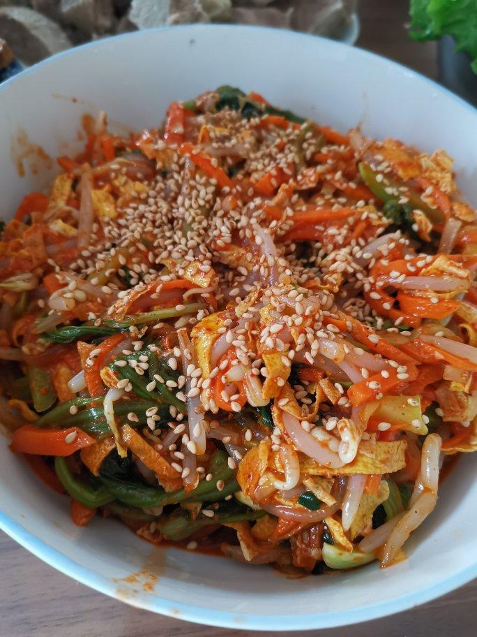 韩式粉丝炒杂菜 Korean Style Glass Noodles with Vegetables