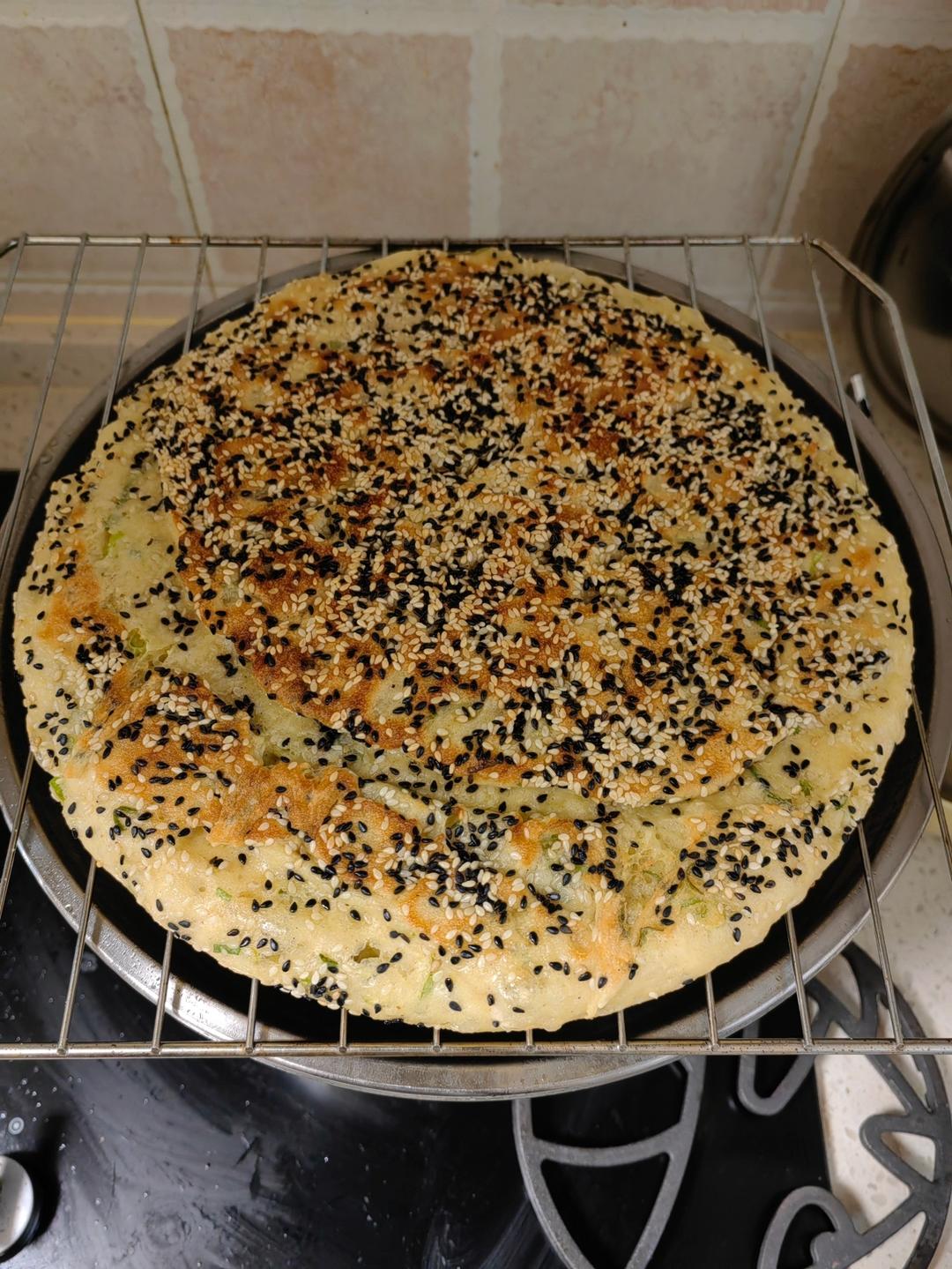 手不沾面做发面大饼