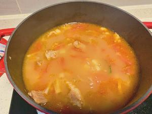 开胃鲜香番茄土豆牛腩汤面的做法 步骤6