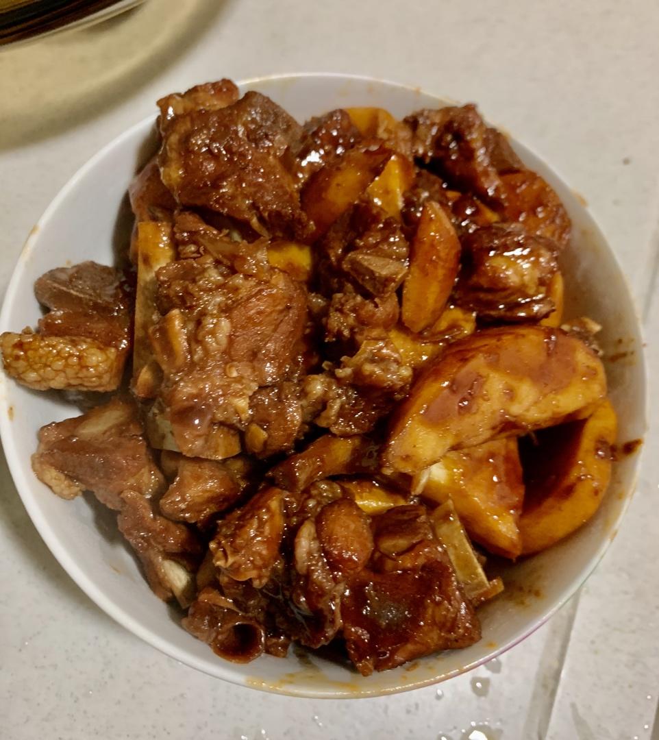 茨菰红烧肉