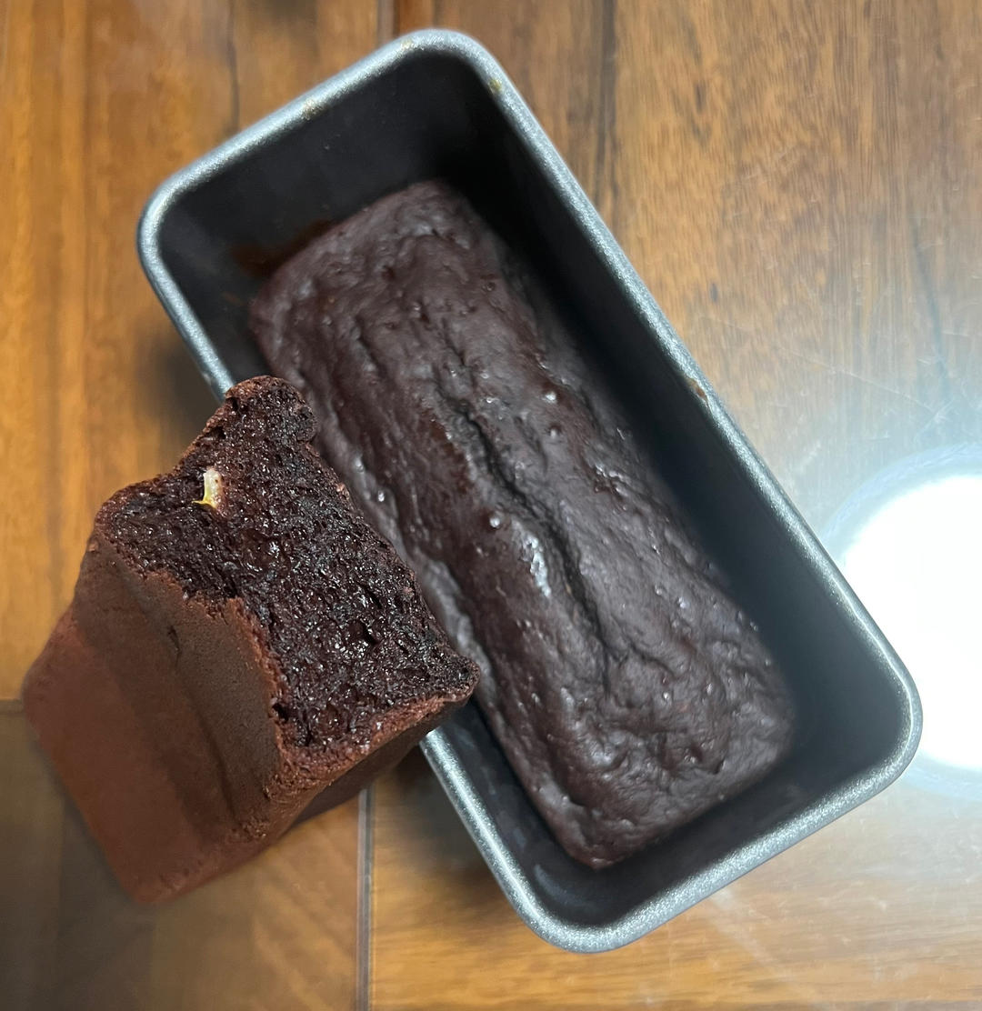 健康低卡 无油无蔗糖/全麦香蕉可可布朗尼蛋糕（搅一搅就完成！）