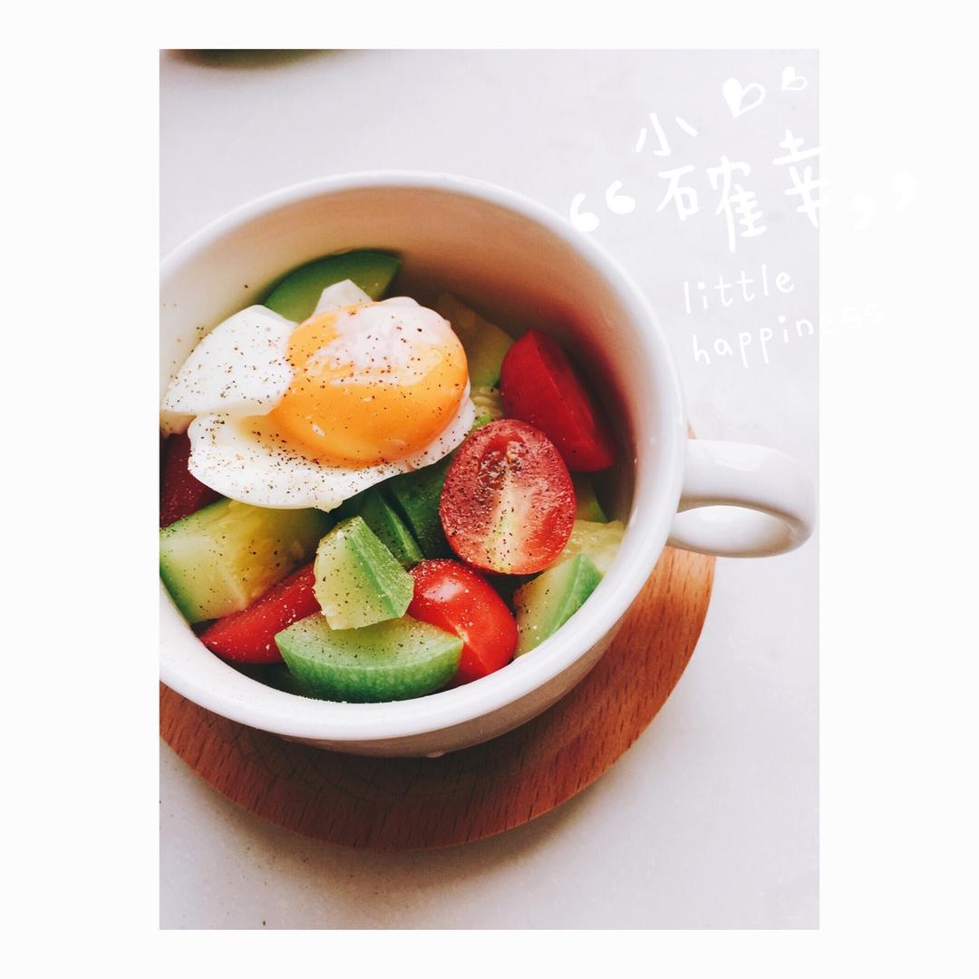 西葫芦番茄鸡蛋沙拉