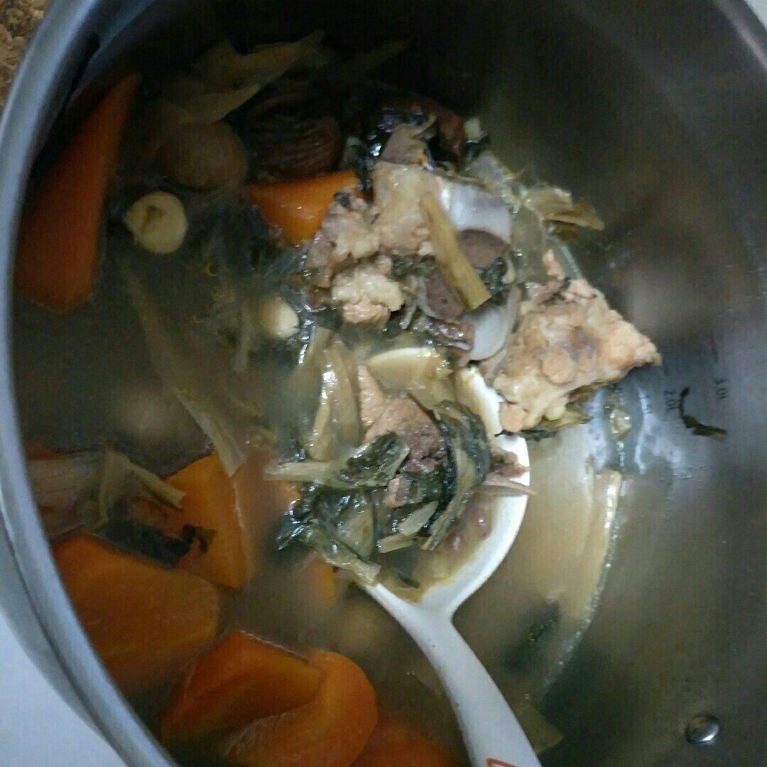 广东老火汤⑦‖秋季润肺止咳老火汤～菜干无花果南北杏煲猪骨