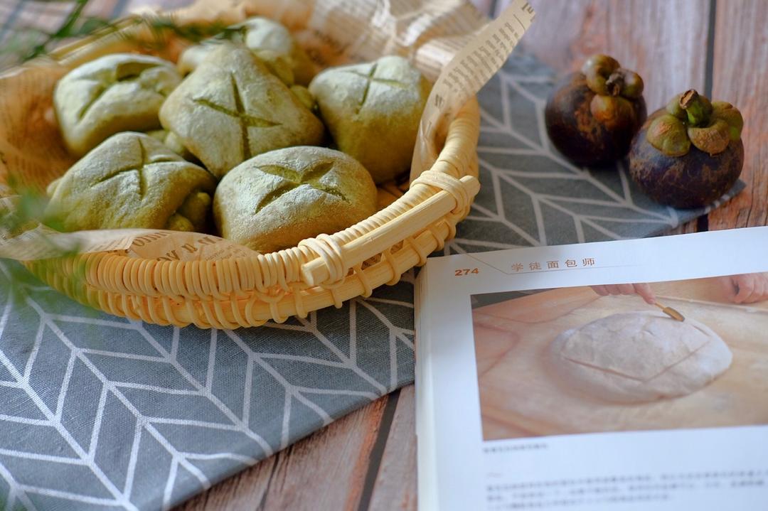 抹茶红豆牛奶卷（超好揉出手套膜的方子）