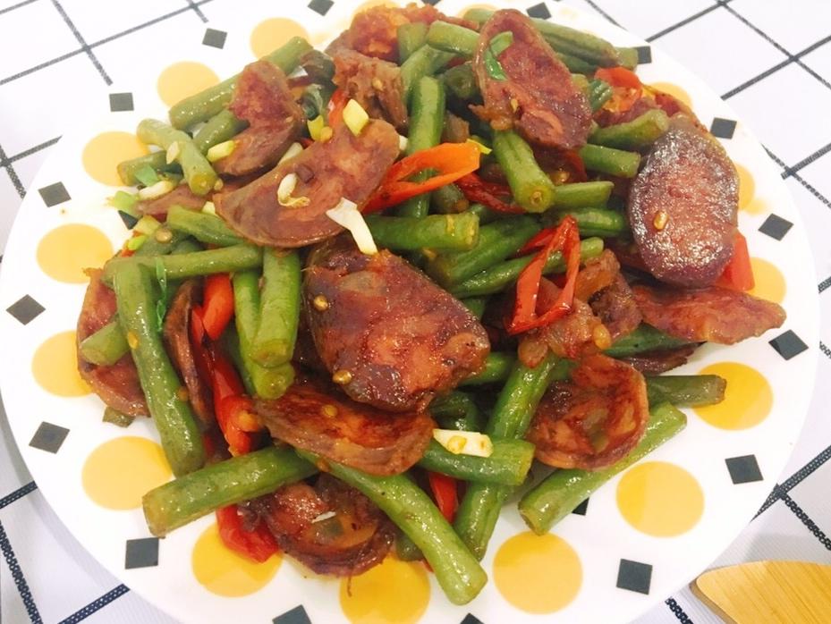 刀豆炒香肠