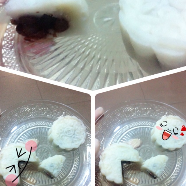 【微波红楼山药糕】无油无糖外层+红豆馅