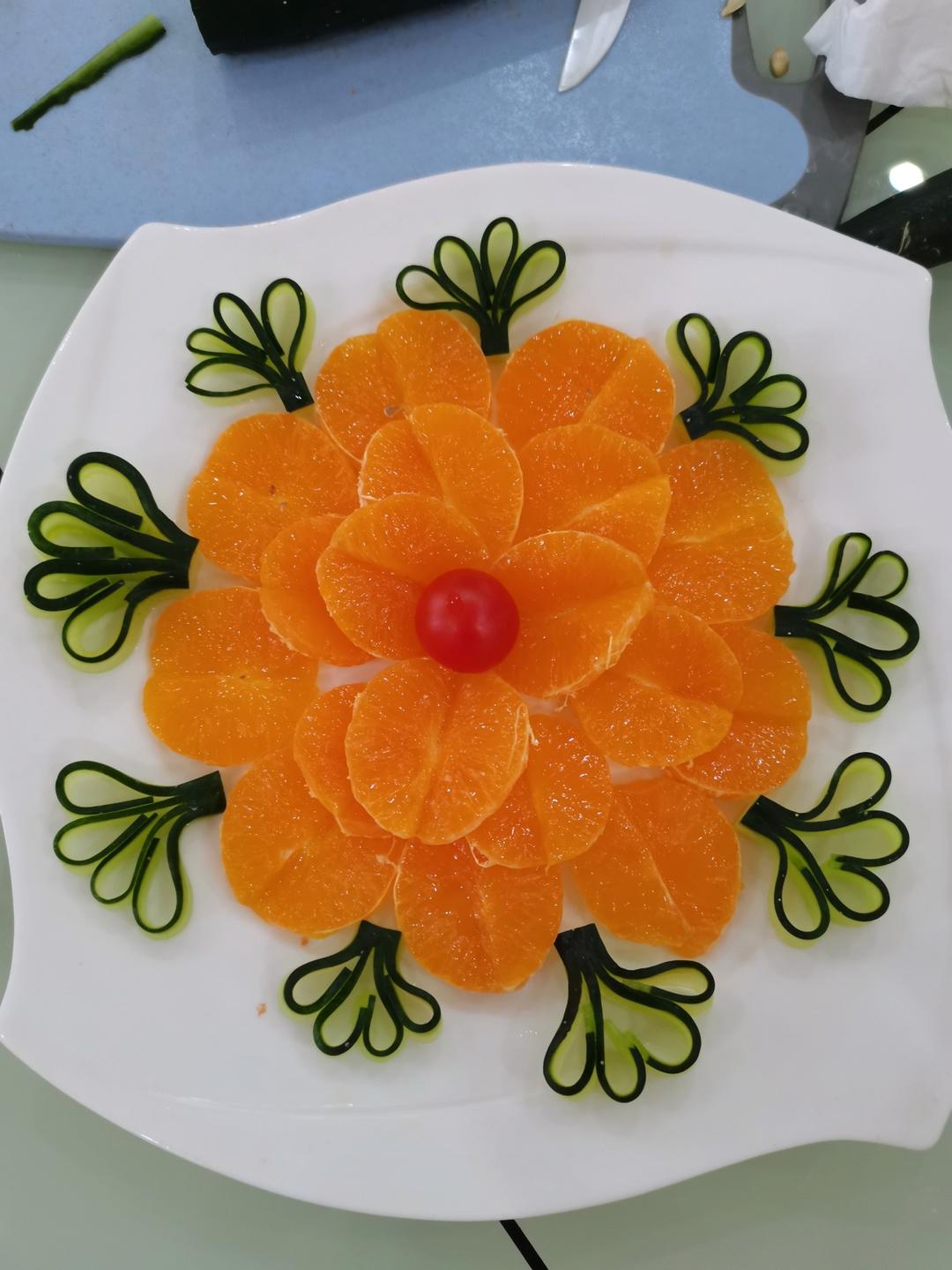 花开富贵水果拼盘