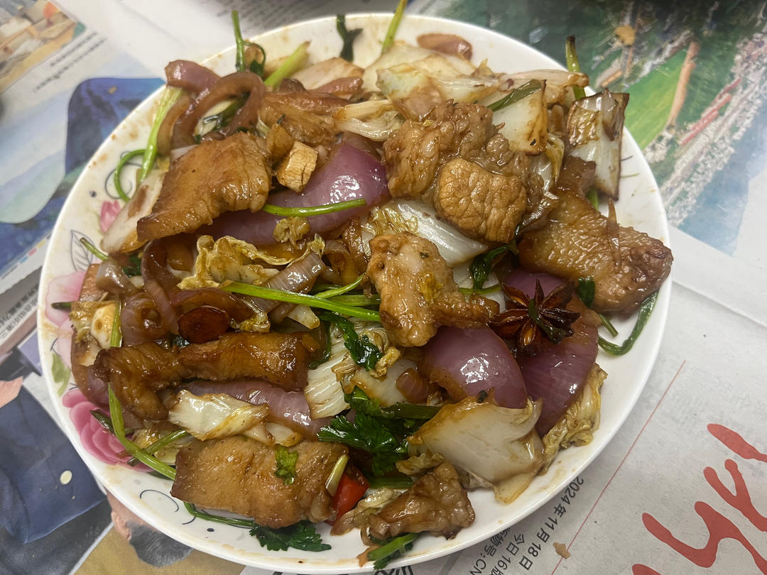 白菜炒肉