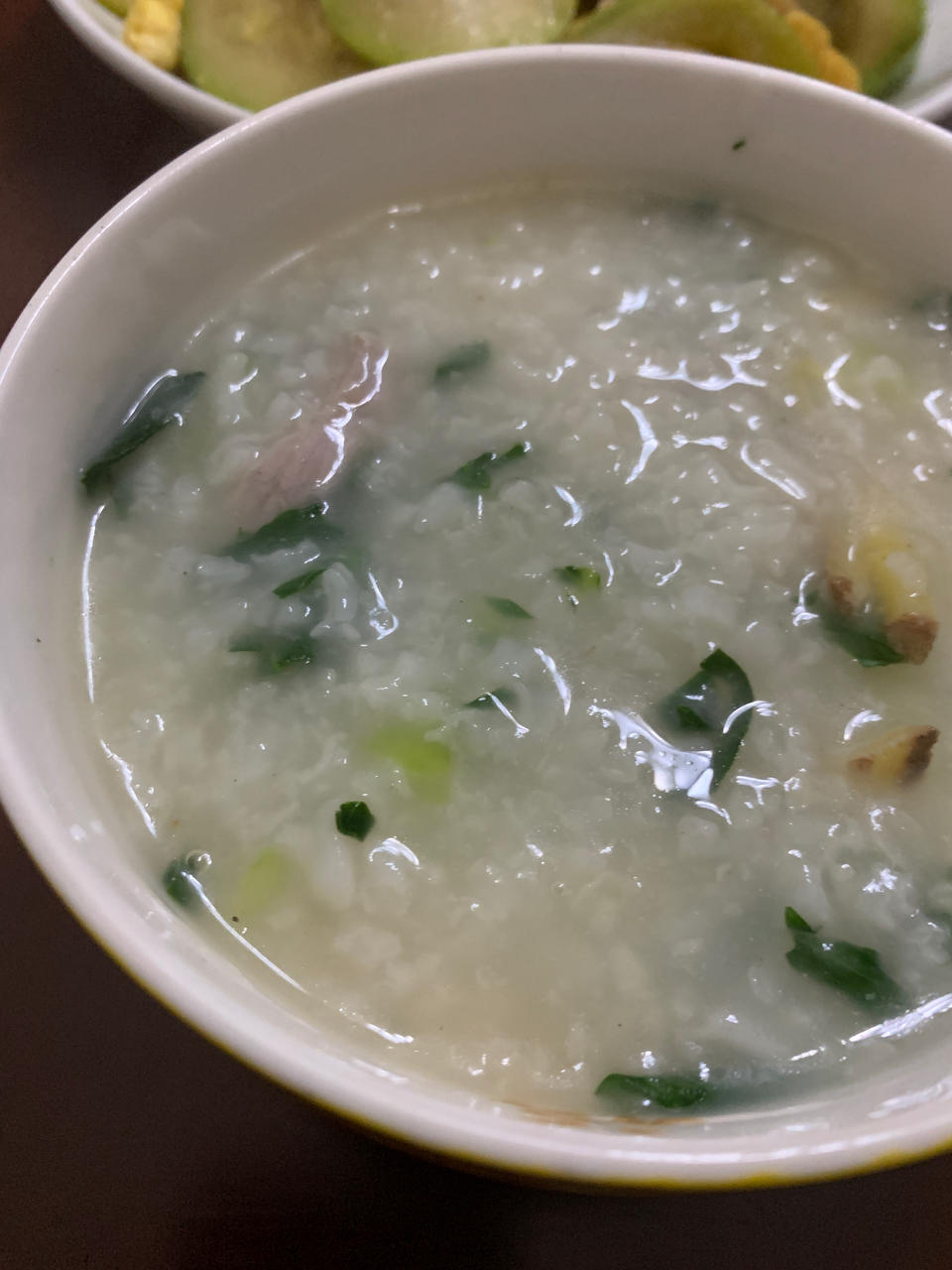 青菜瘦肉粥