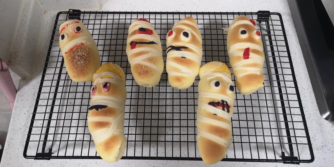 万圣节系列——木乃伊面包