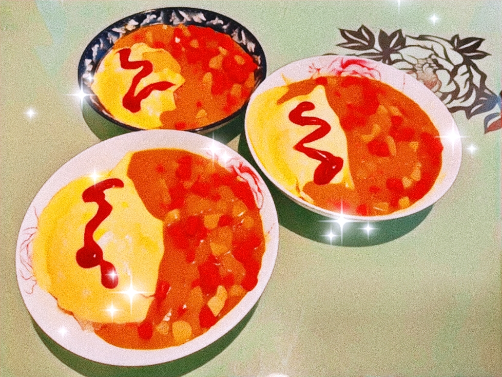 【咕咕】咖喱茄汁蛋包饭的做法