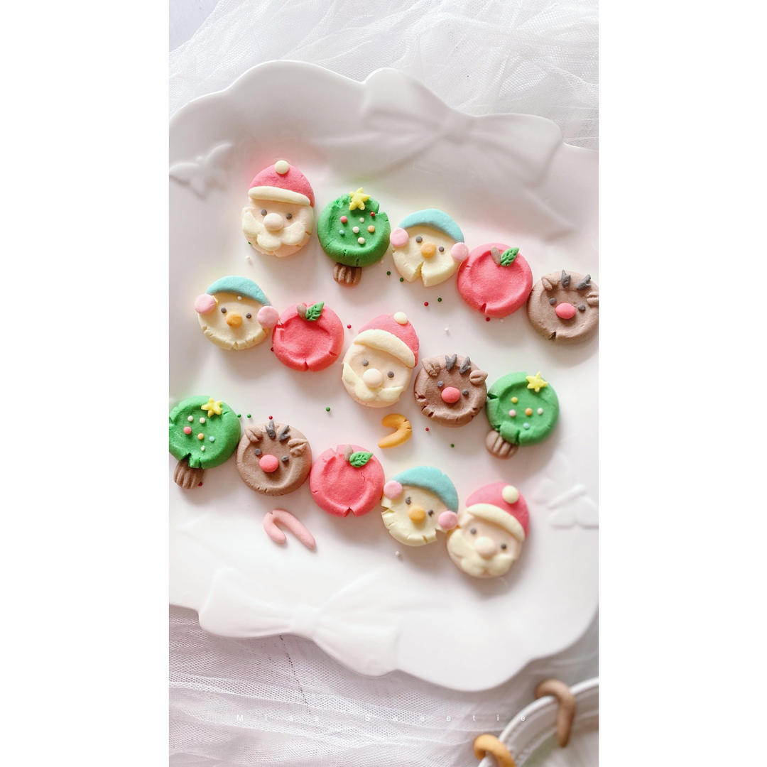 🎄超可爱圣诞甜品❗️玛格丽特饼干㊙️无需模具