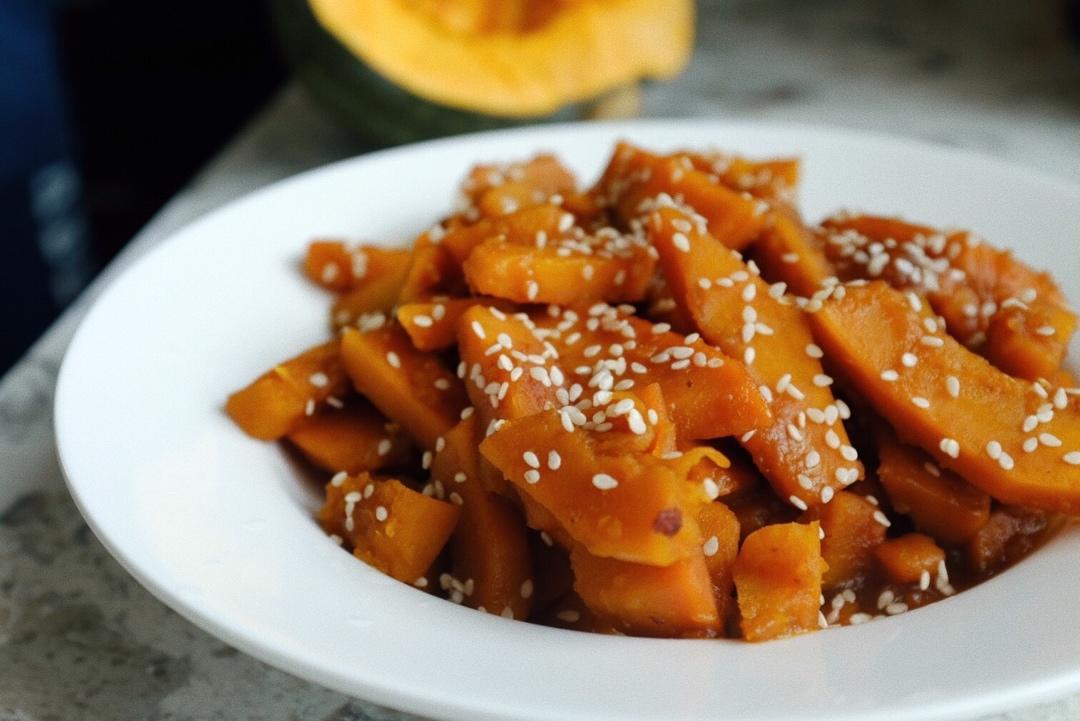 日式烧南瓜～简单家常又健康～