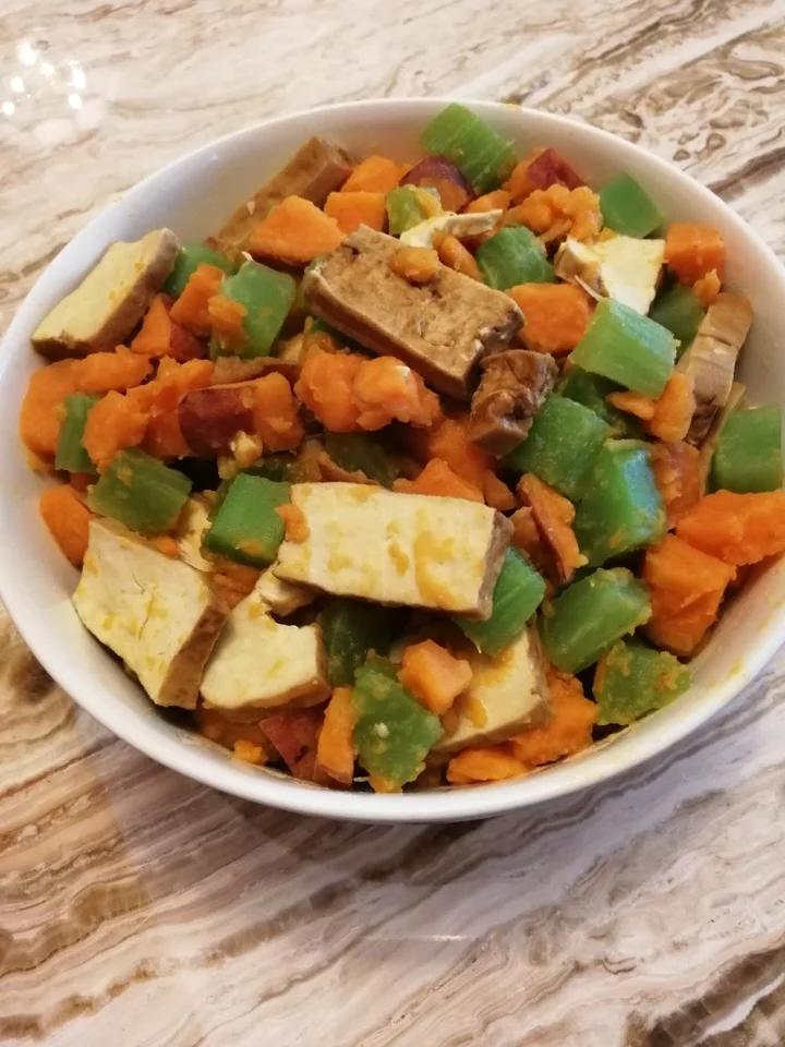 白菜炖红薯（无油素食）