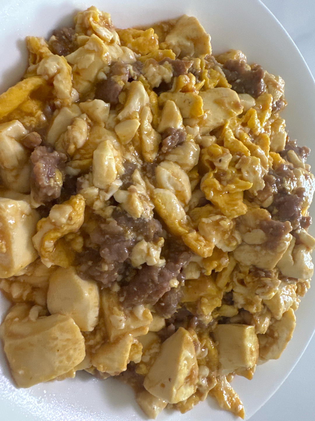 肉末滑蛋豆腐
