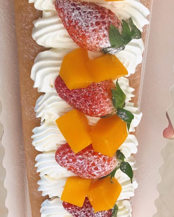 芒果蛋糕卷（详细的小四卷制作视频）