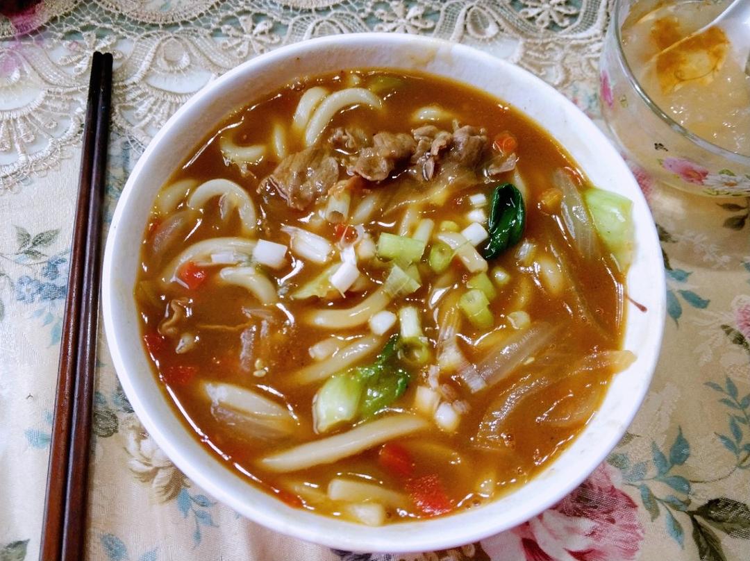 咖喱肥牛乌冬面