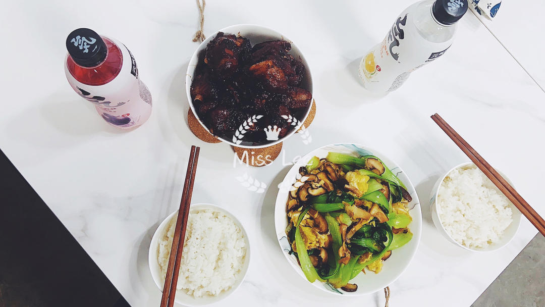 香菇油菜鸡蛋粉丝