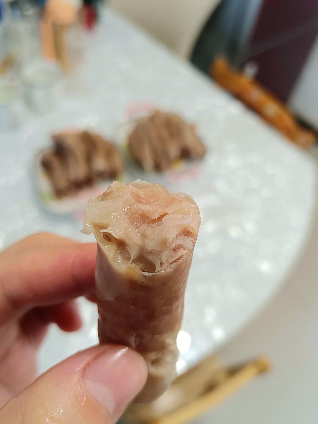 自制黑椒风味脆皮肠--多图详解手工灌肠