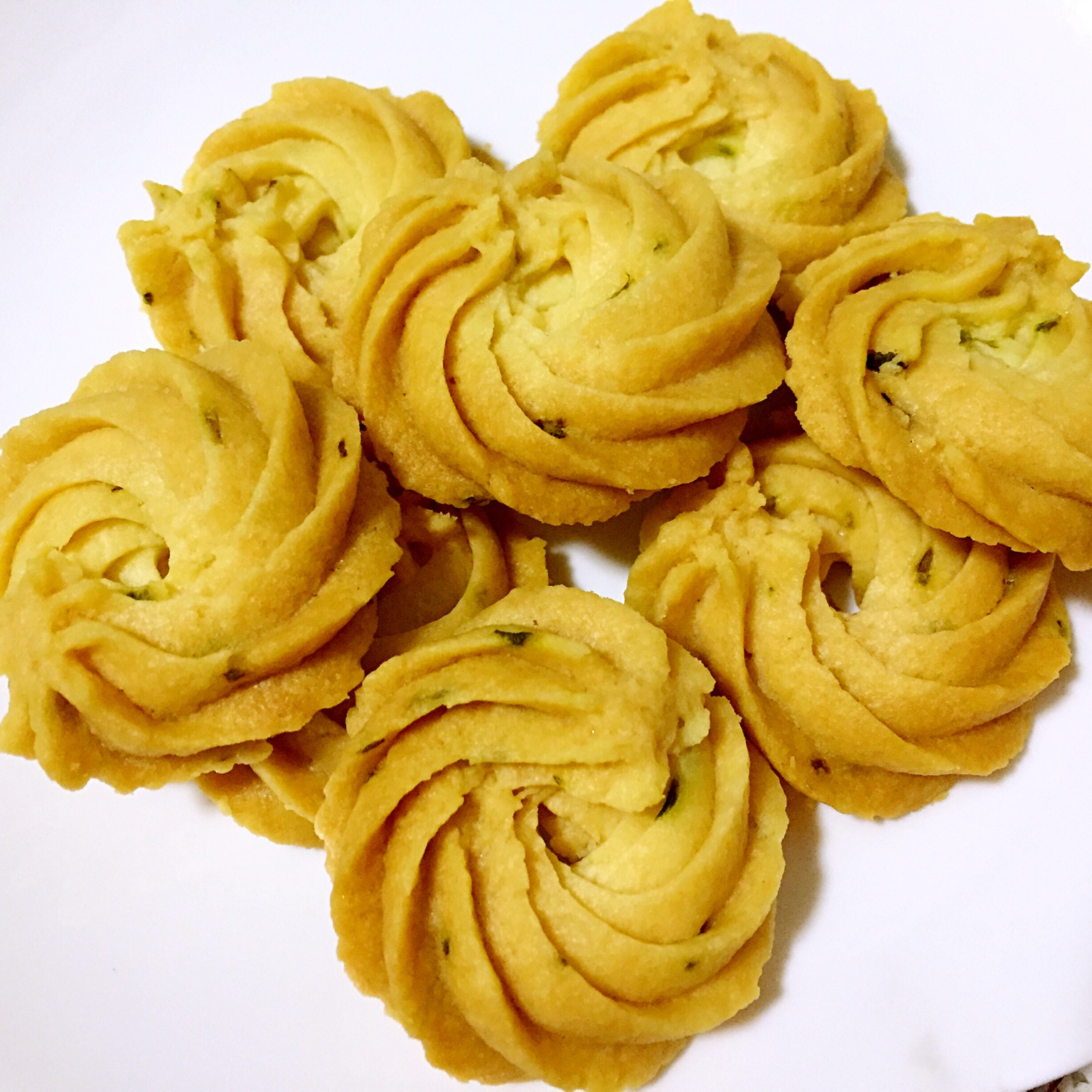 饼干 香葱曲奇 花开花谢-63s做的香葱曲奇   