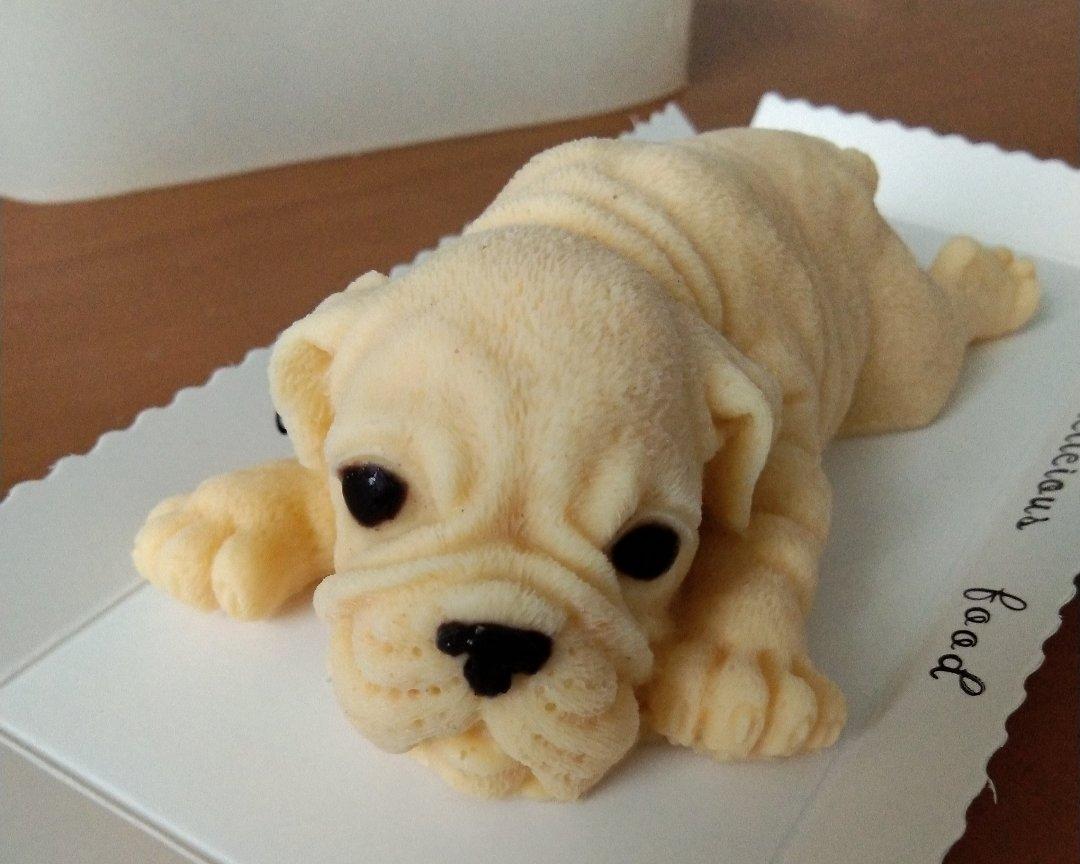 抖音网红3D沙皮狗-巧克力慕斯(蛋黄版)的做法