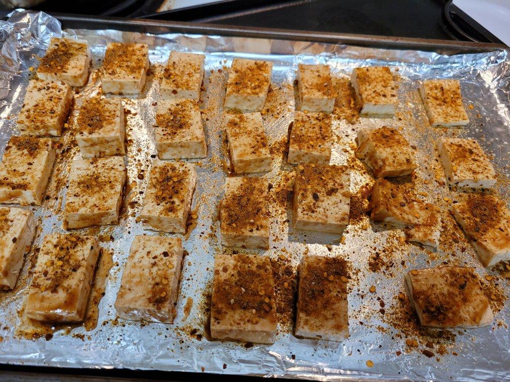 香辣孜然烤豆腐（烤箱版）