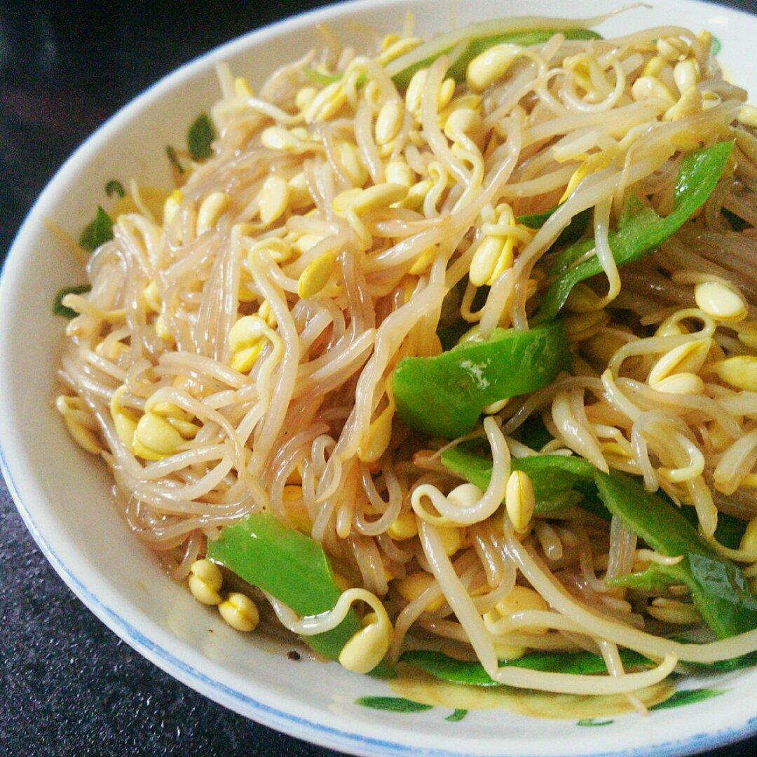 黄豆芽炒粉条
