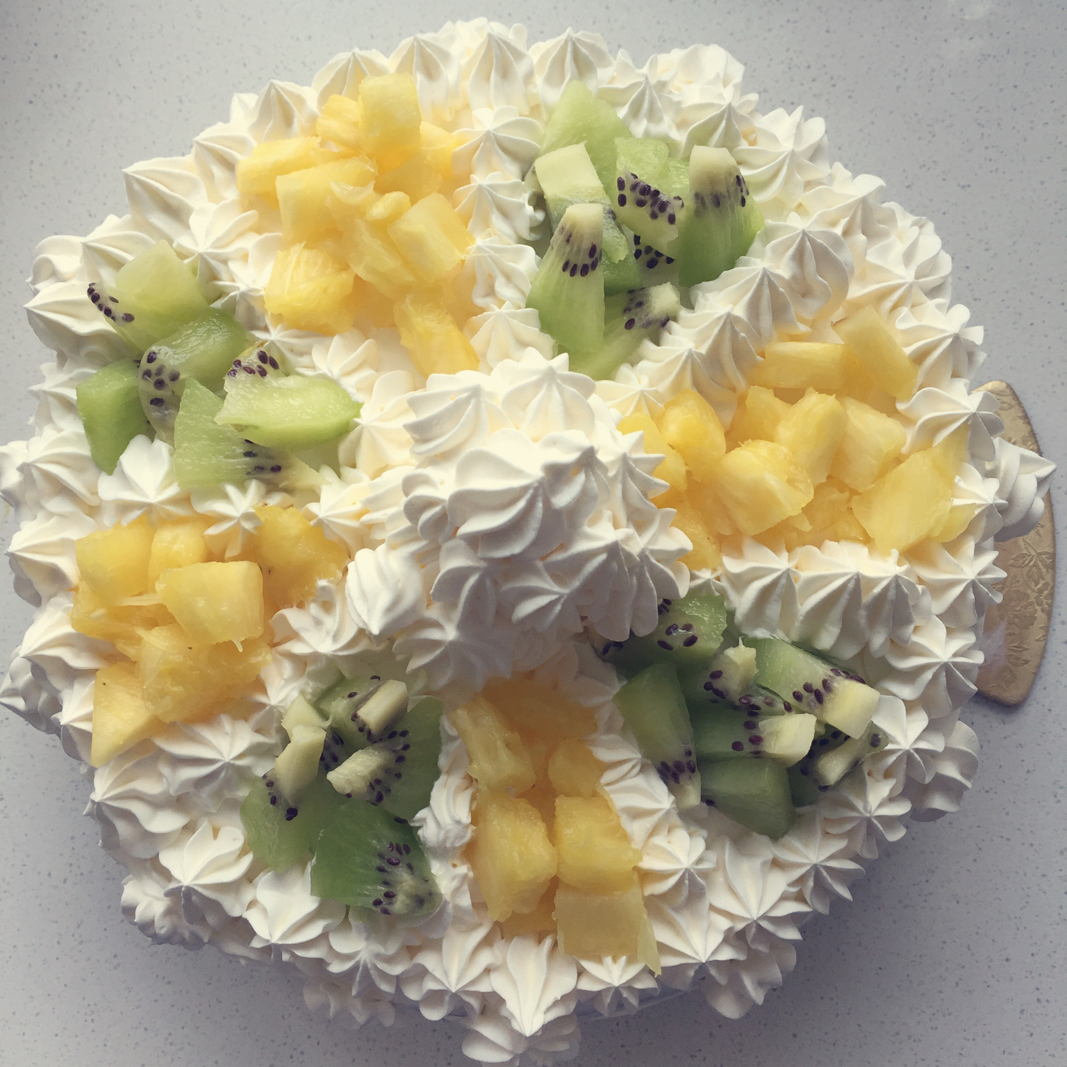 水果花格奶油蛋糕