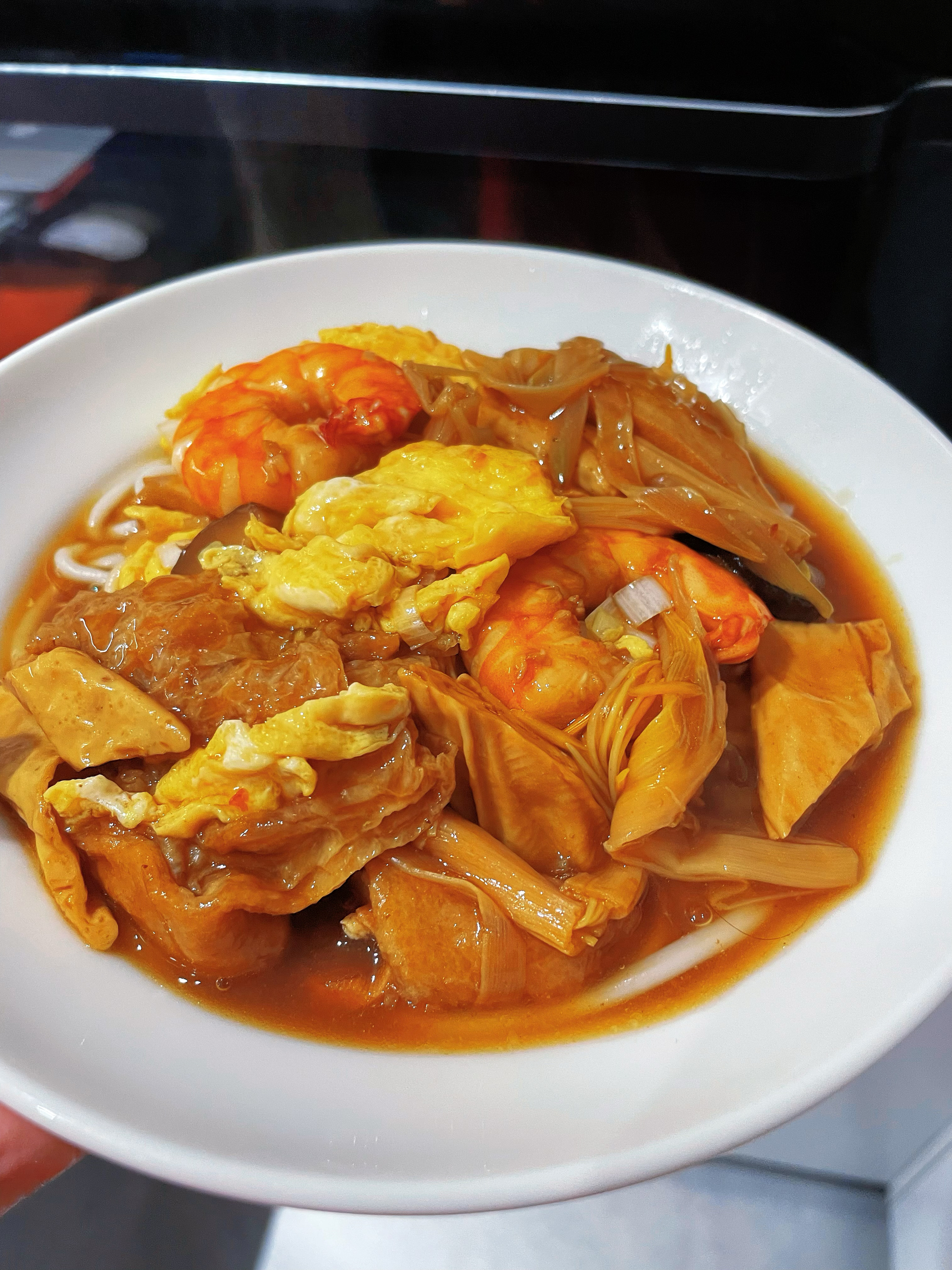 天津特色/三鲜打卤面，鲜掉眉毛