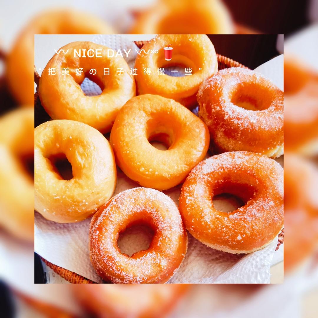 🍩超快手一小时低糖无需烤箱的甜甜圈（详细视频）