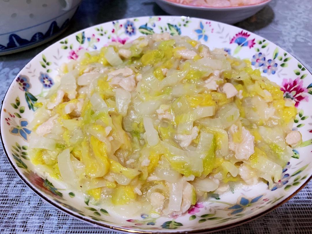 白菜烂糊肉丝