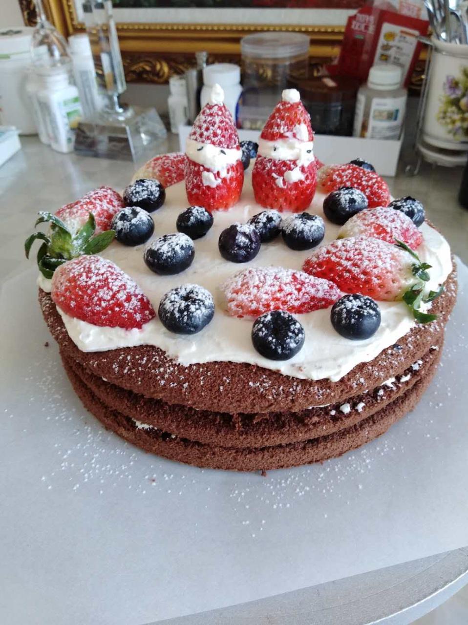 圣诞呆萌裸蛋糕