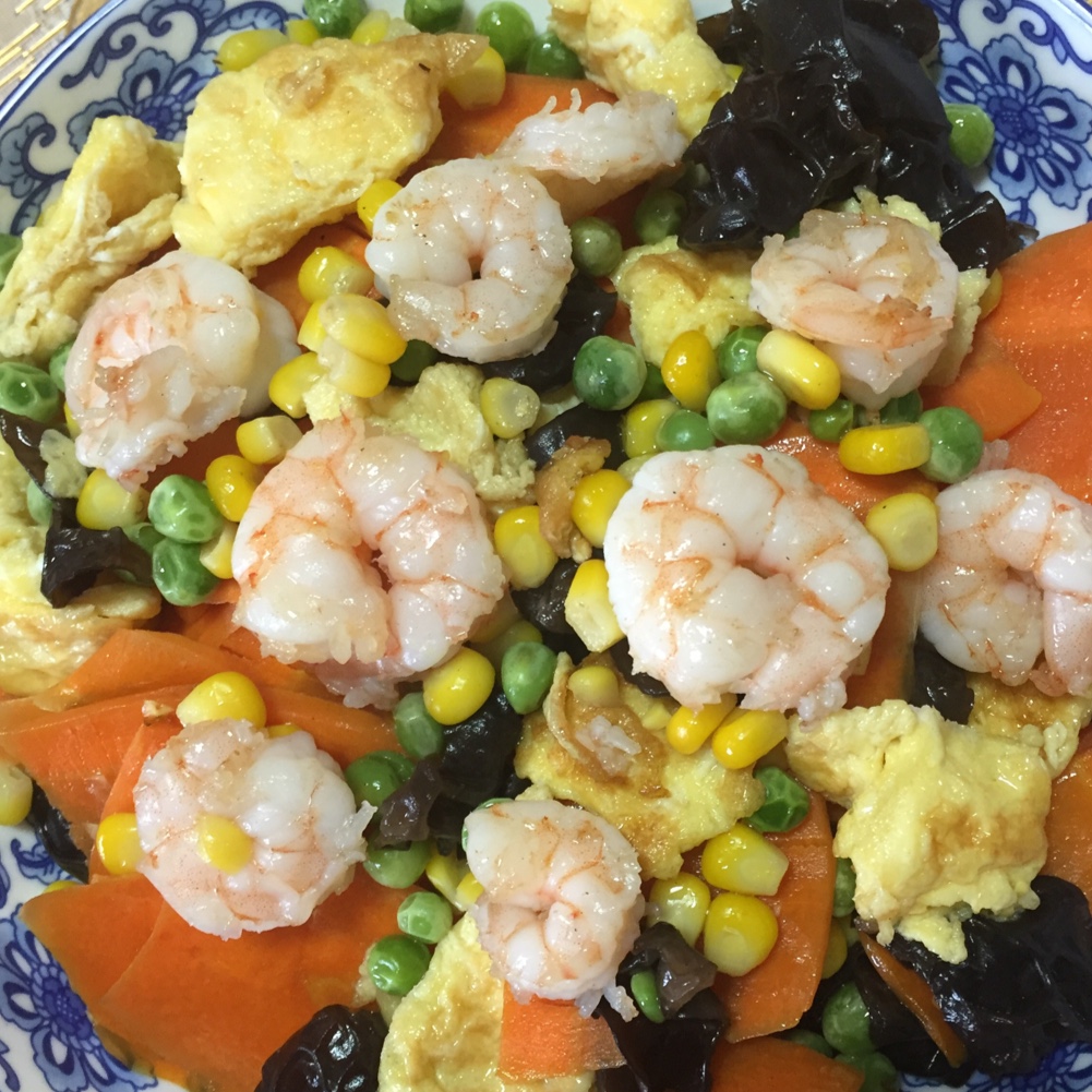 三色虾仁
