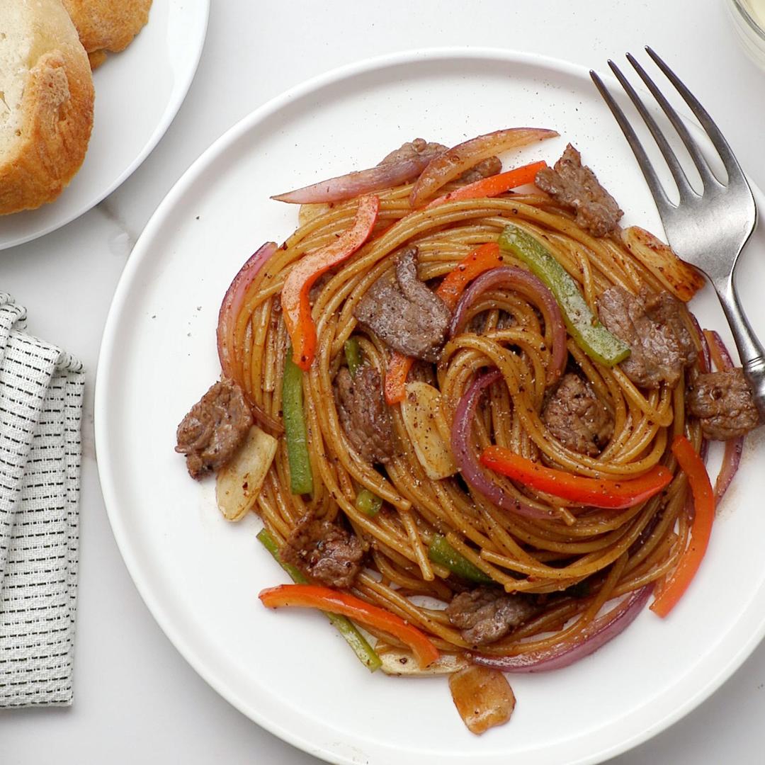 【黑椒牛肉意面的做法视频_黑椒牛肉意面的做法步骤】_下厨房