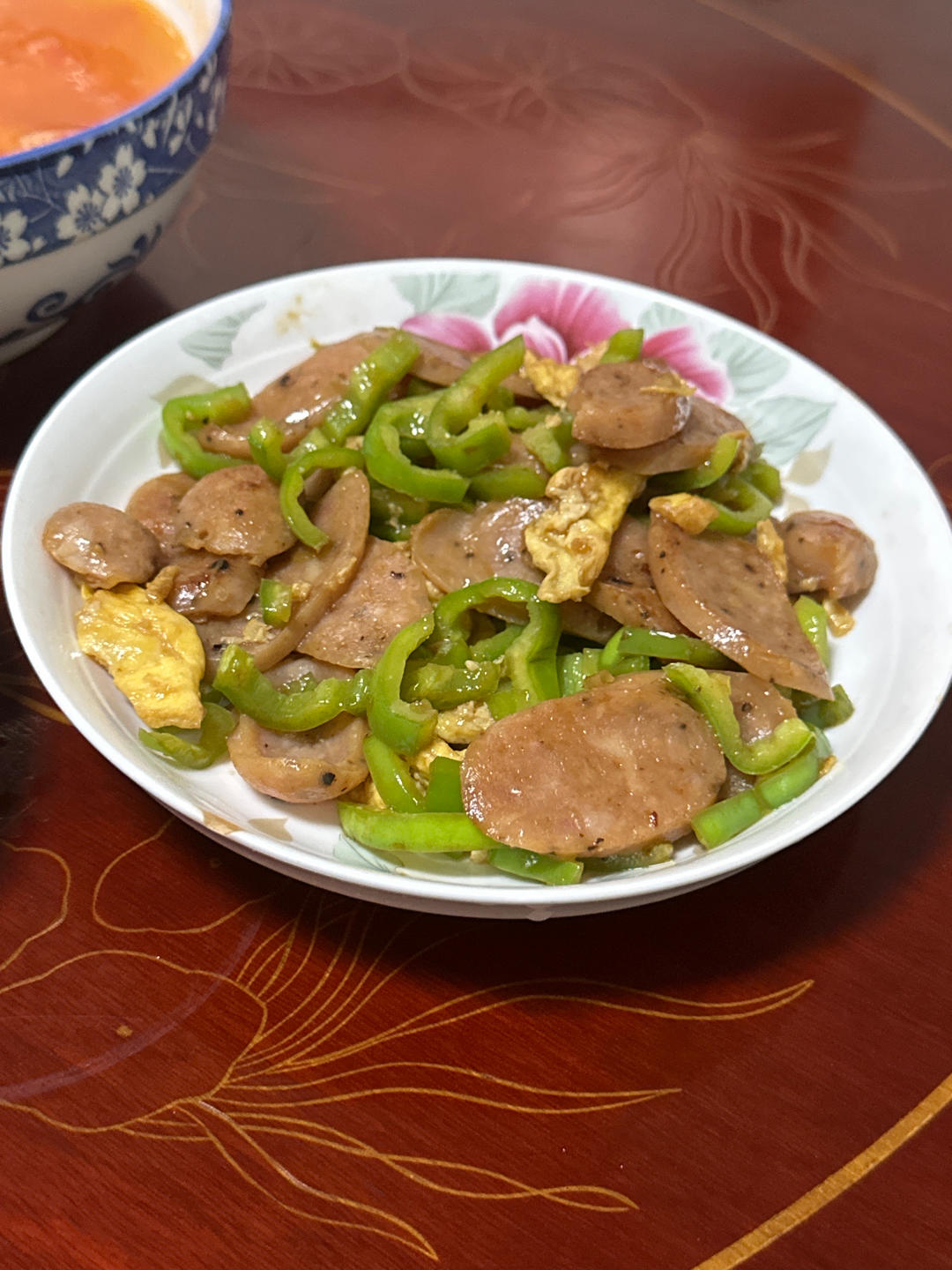 青椒火腿炒鸡蛋