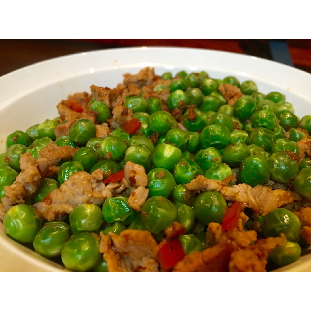 豌豆炒肉末