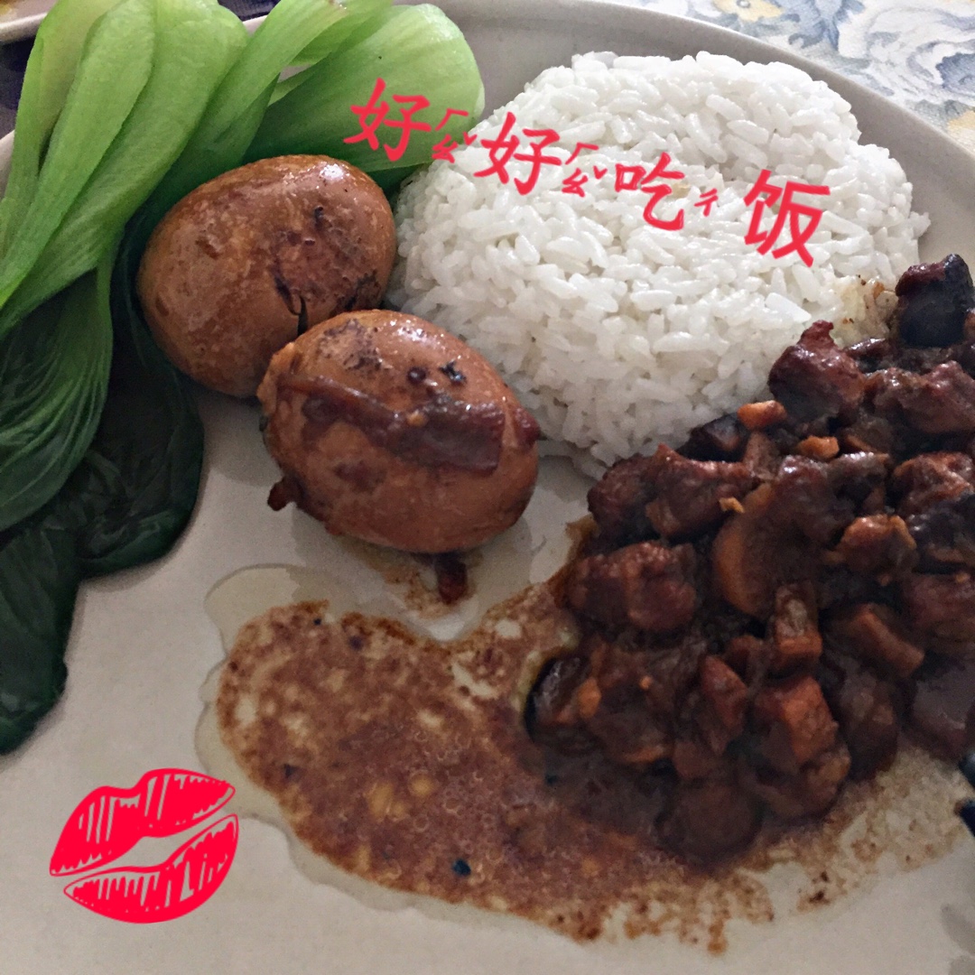 洋葱酥卤肉饭