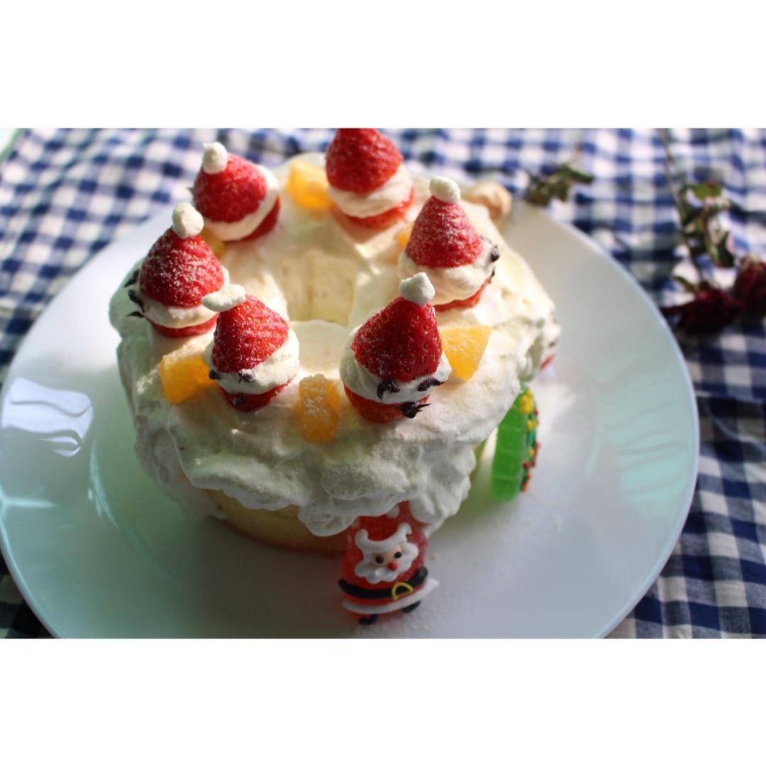 圣诞草莓雪人裸蛋糕～超简单懒人版